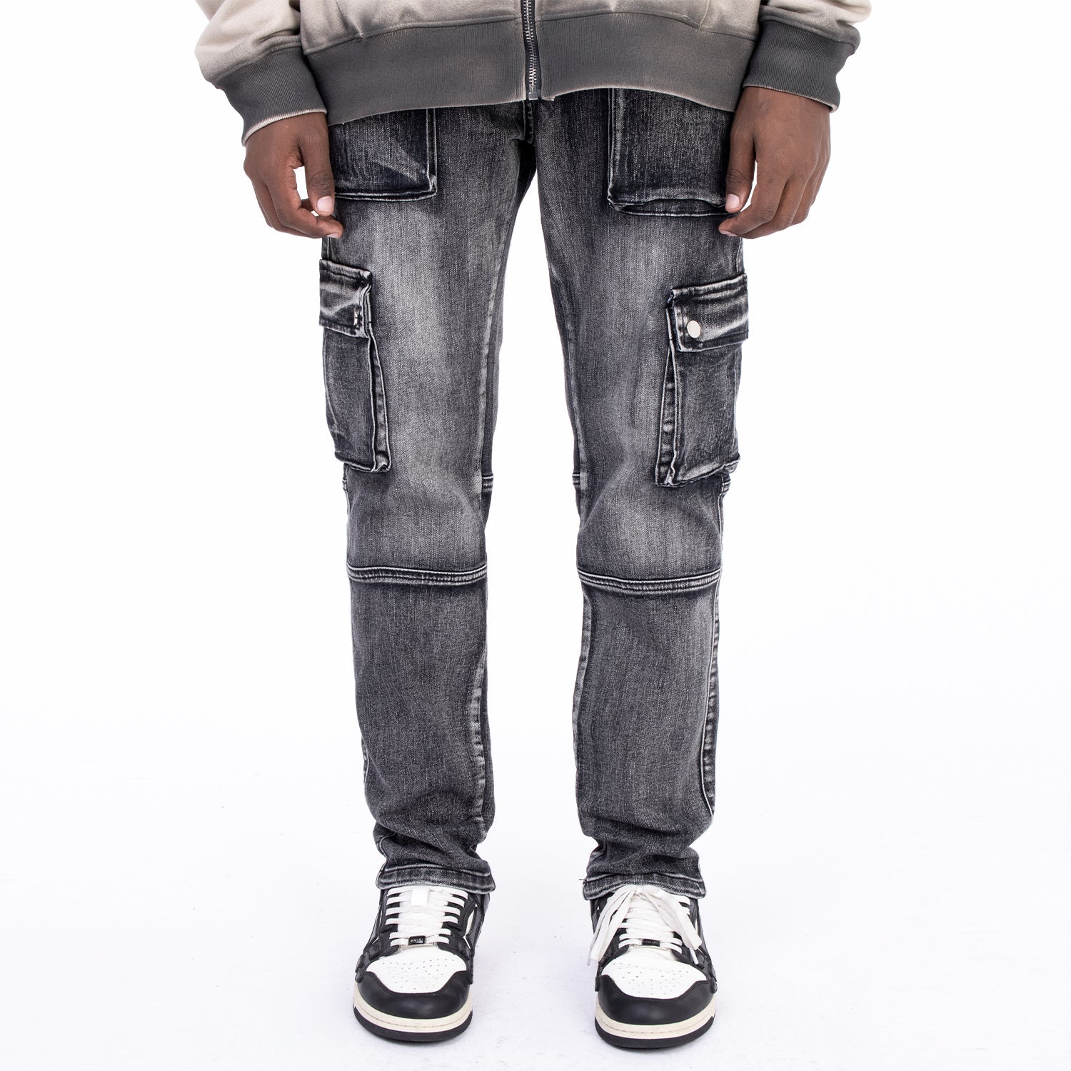 F3F Select Heavy Washed Multi Pocket Straight Jeans