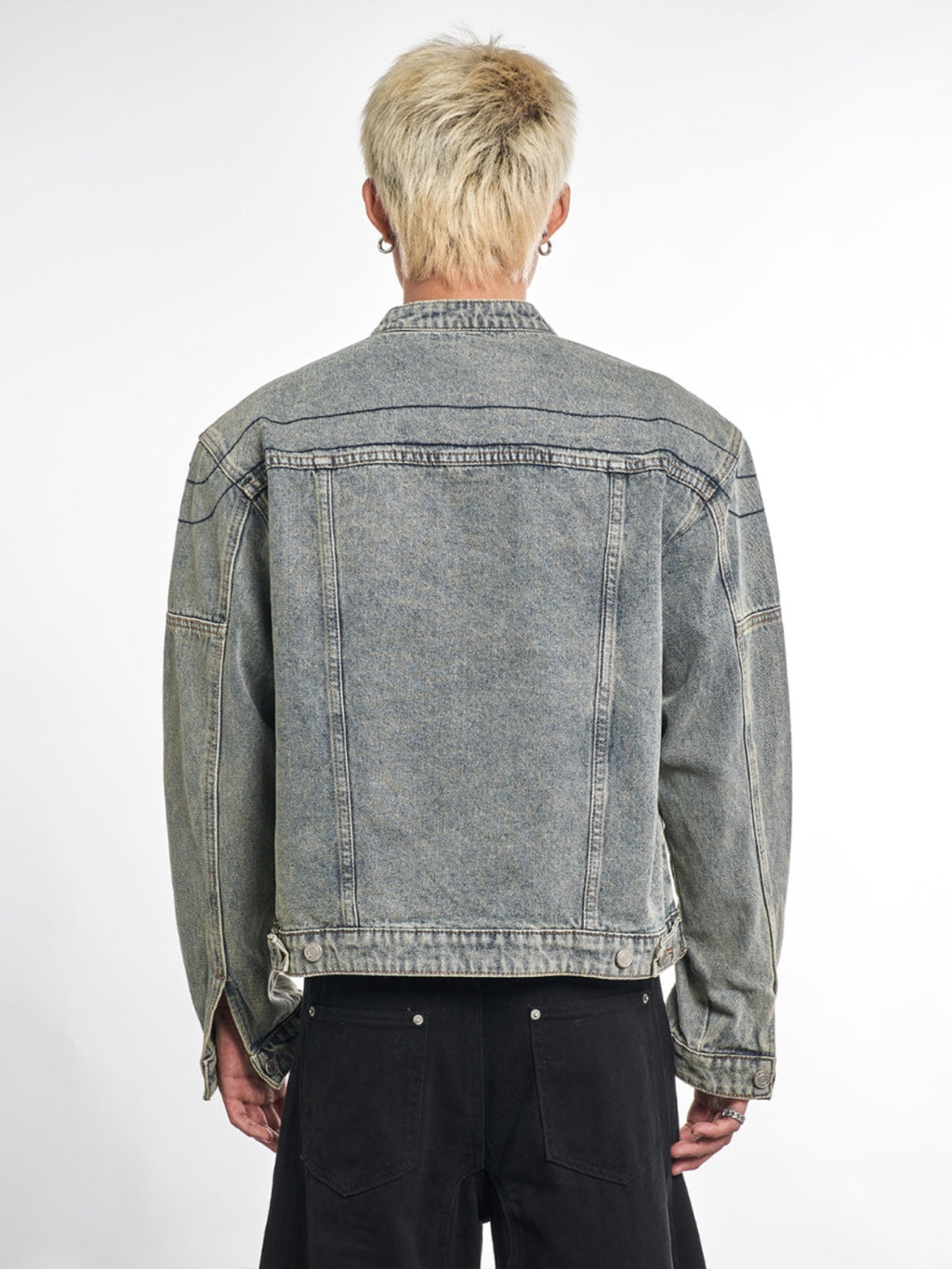 F3F Select Metal Decoration Washed Denim Jacket