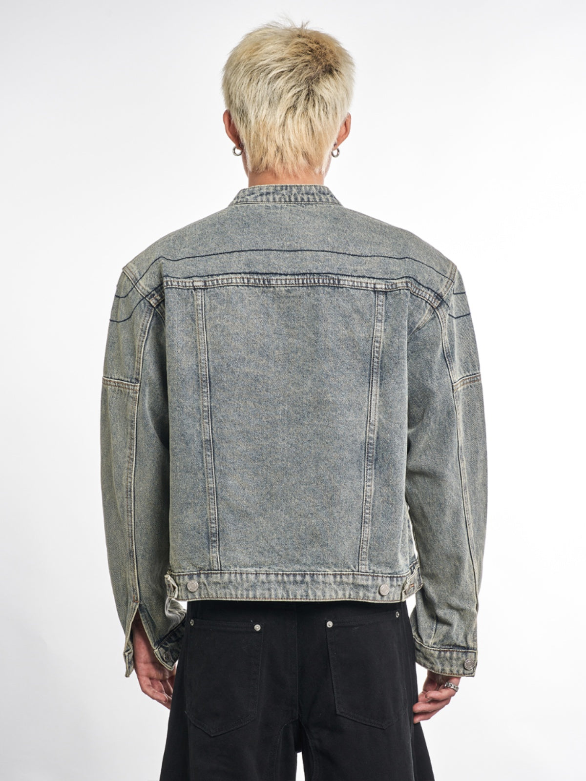 F3F Select Metal Decoration Washed Denim Jacket