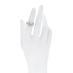18K White Gold Kelly Diamond Double Tour Chaine d'Ancre Pave Ring 50 5.5