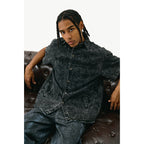 ANTIDOTE Cowboy Embroidered Denim Short Sleeve Shirt