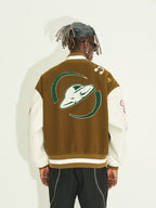 Harsh and Cruel Graffiti Logo Smiley Face Love Heart UFO Varsity Jacket