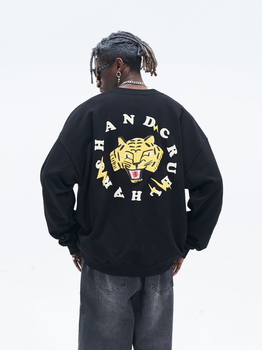Harsh and Cruel Tiger Circle Ring Sweatshirts