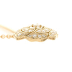 18K Yellow Gold Diamond Bouton de Camelia Pendant Necklace