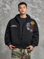F3F Select 99 Embroidered Zip Up Hoodie