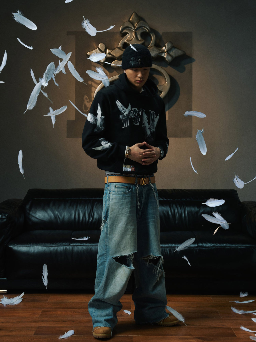 Small Town Kid x MEDM Peace Dove Logo Hoodie