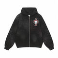 Vale Forever Pluto Clustered Zip Up Hoodie Black