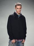 DICETINY Metal Button Long Sleeved Polo Shirt
