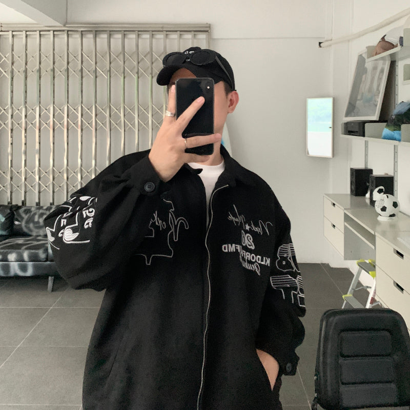 F3F Select Embroidered Suede Lapel Jacket