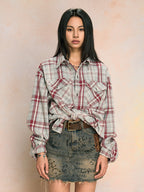YADcrew Dark Plaid Shirt