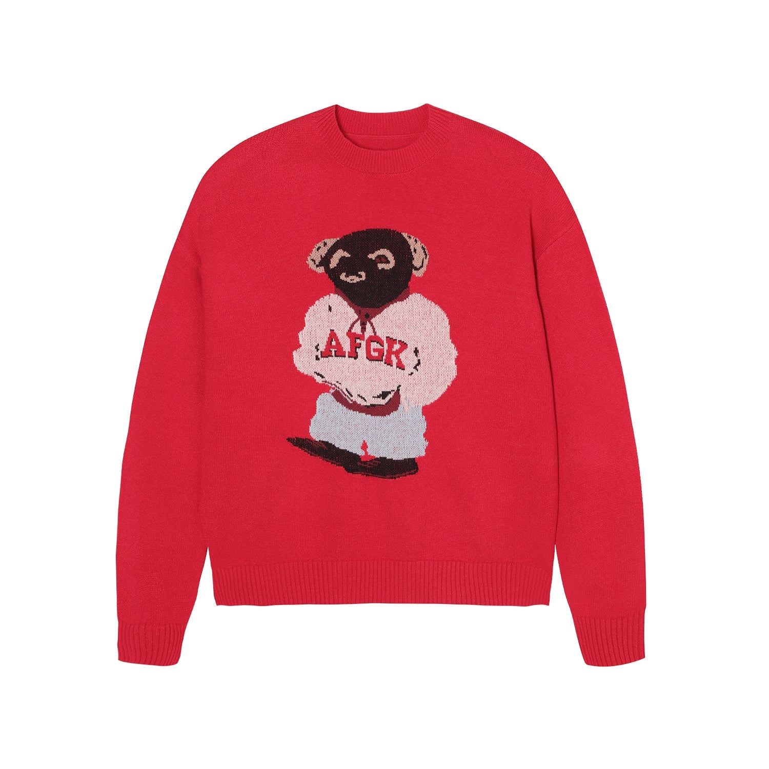 AFGK Bear Jacquard Knit Sweater