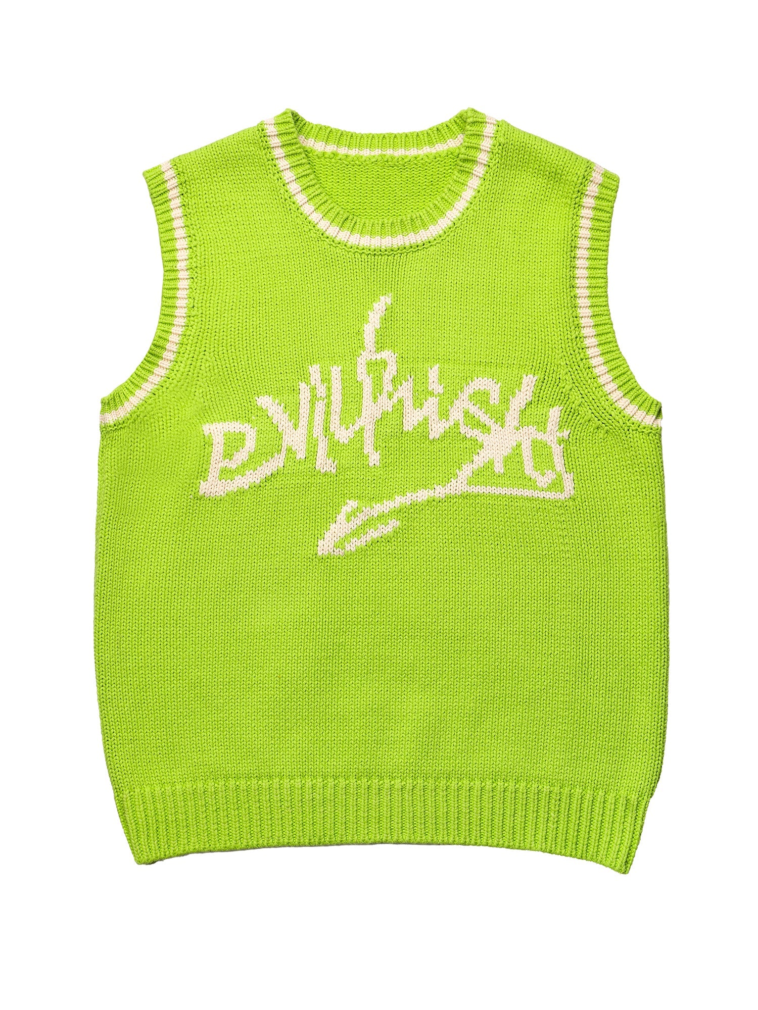 EVILKNIGHT(EK) Jacquard Logo Knit Vest
