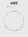 AWE Colorful Beads Pearl Necklace
