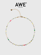 AWE Colorful Beads Pearl Necklace