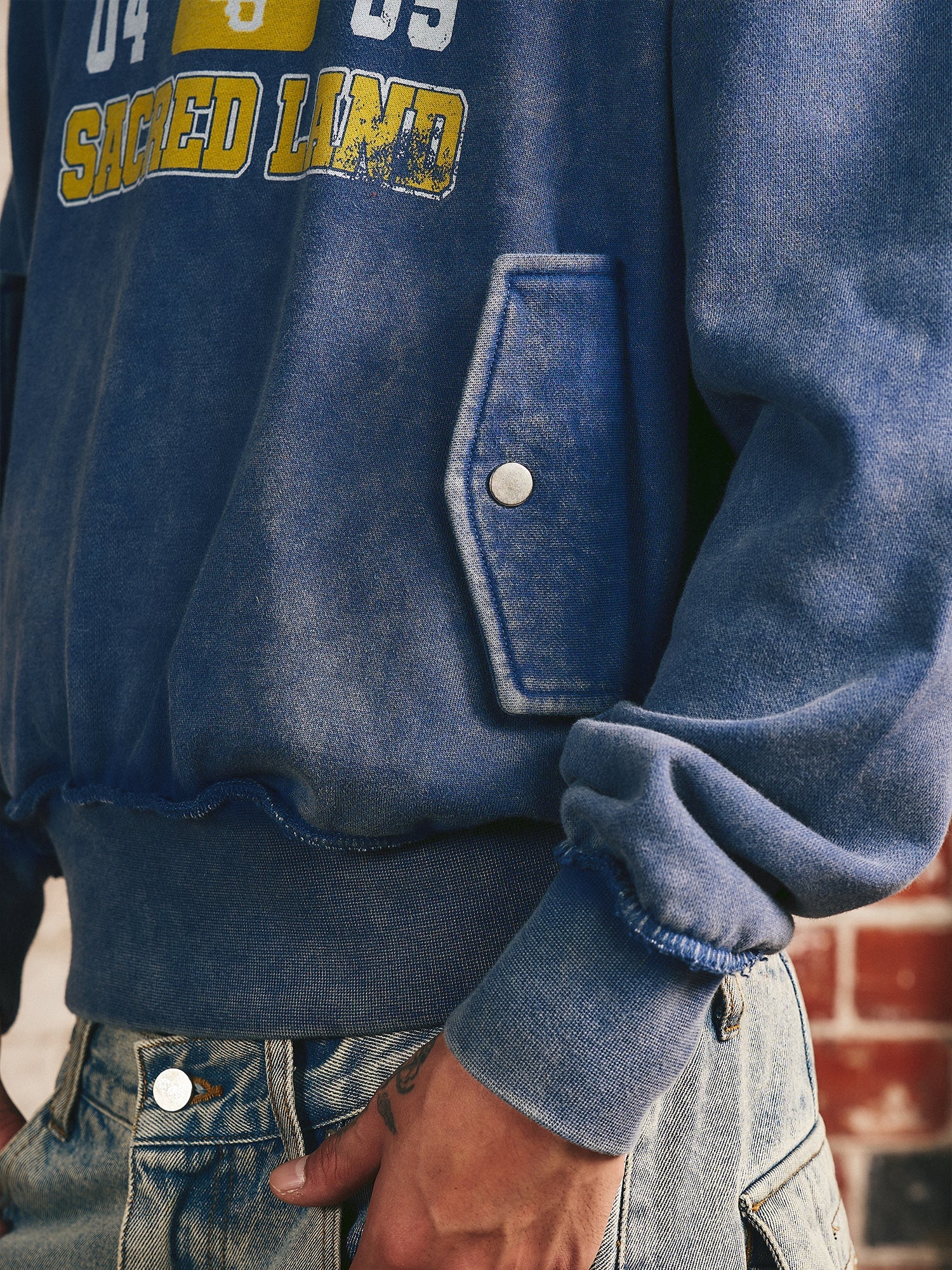 S45 Thread Destruction Washed Hoodie