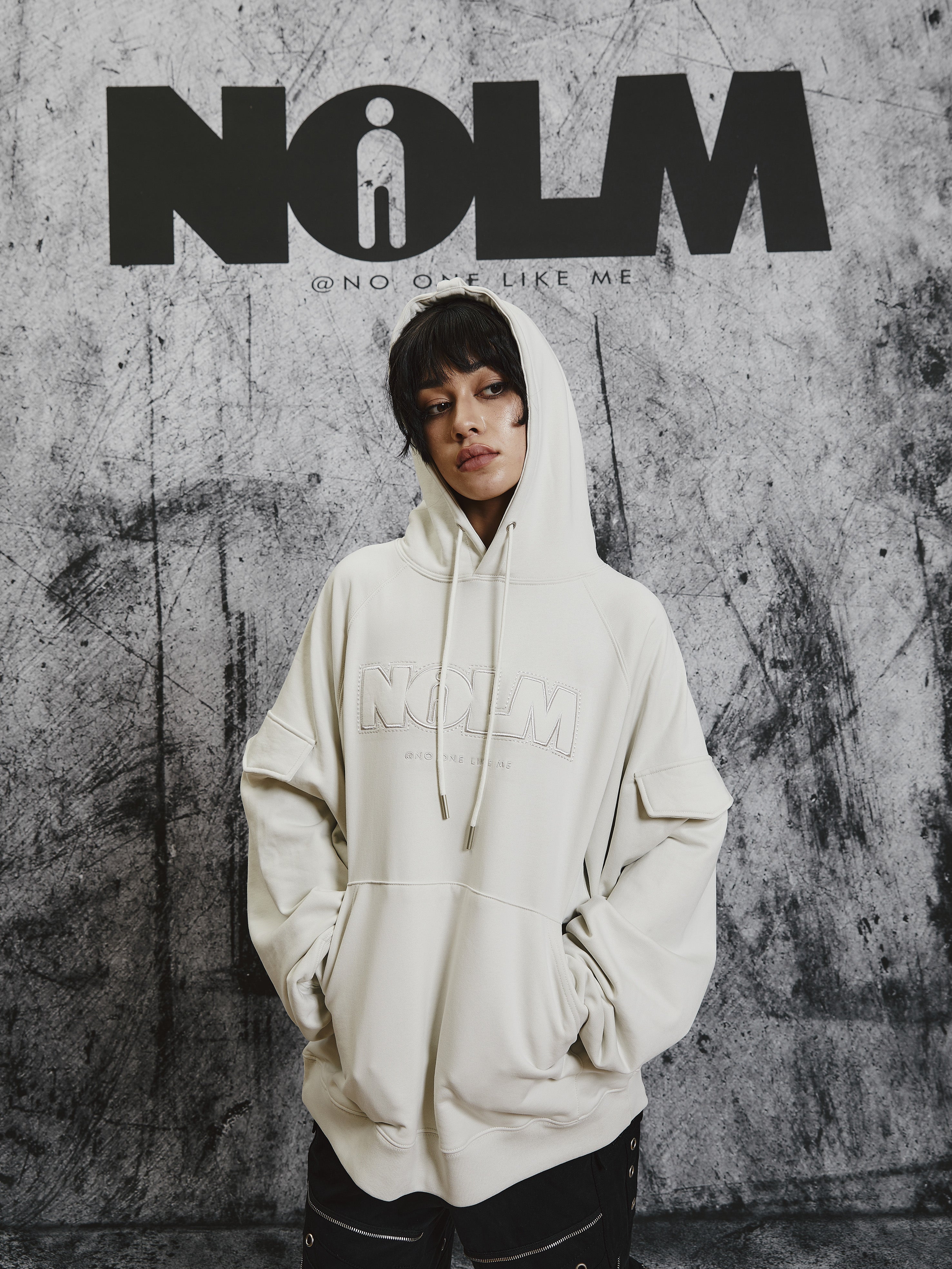 STEEPC NOLM Embroidered Logo Loose Hoodie