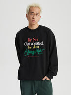 Wassup House Slogan Graffiti Print Sweatshirt
