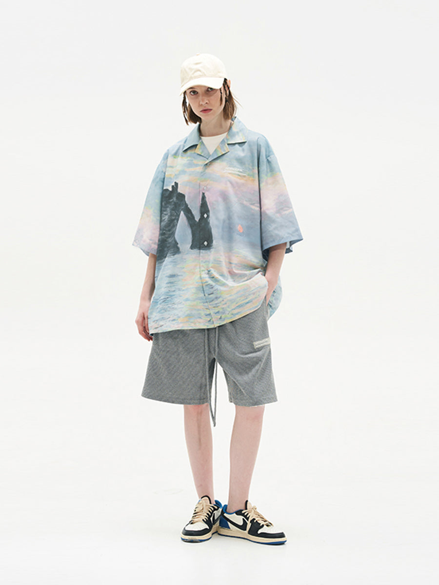 Harsh and Cruel Impressionist Sunset Oil Painting Shirt