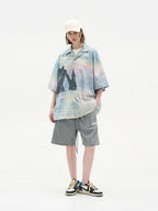 Harsh and Cruel Impressionist Sunset Oil Painting Shirt