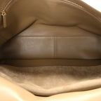 Suede Calfskin Souplissimo Maxi Flap Dark Beige