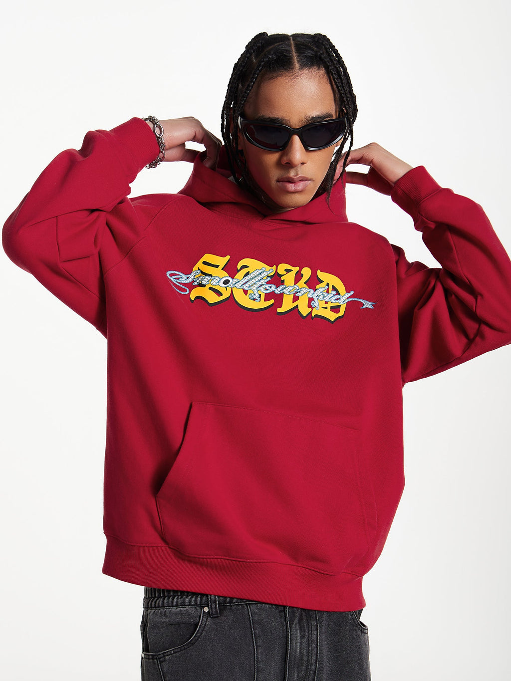 Small Town Kid Dragon Design Print Hoodie