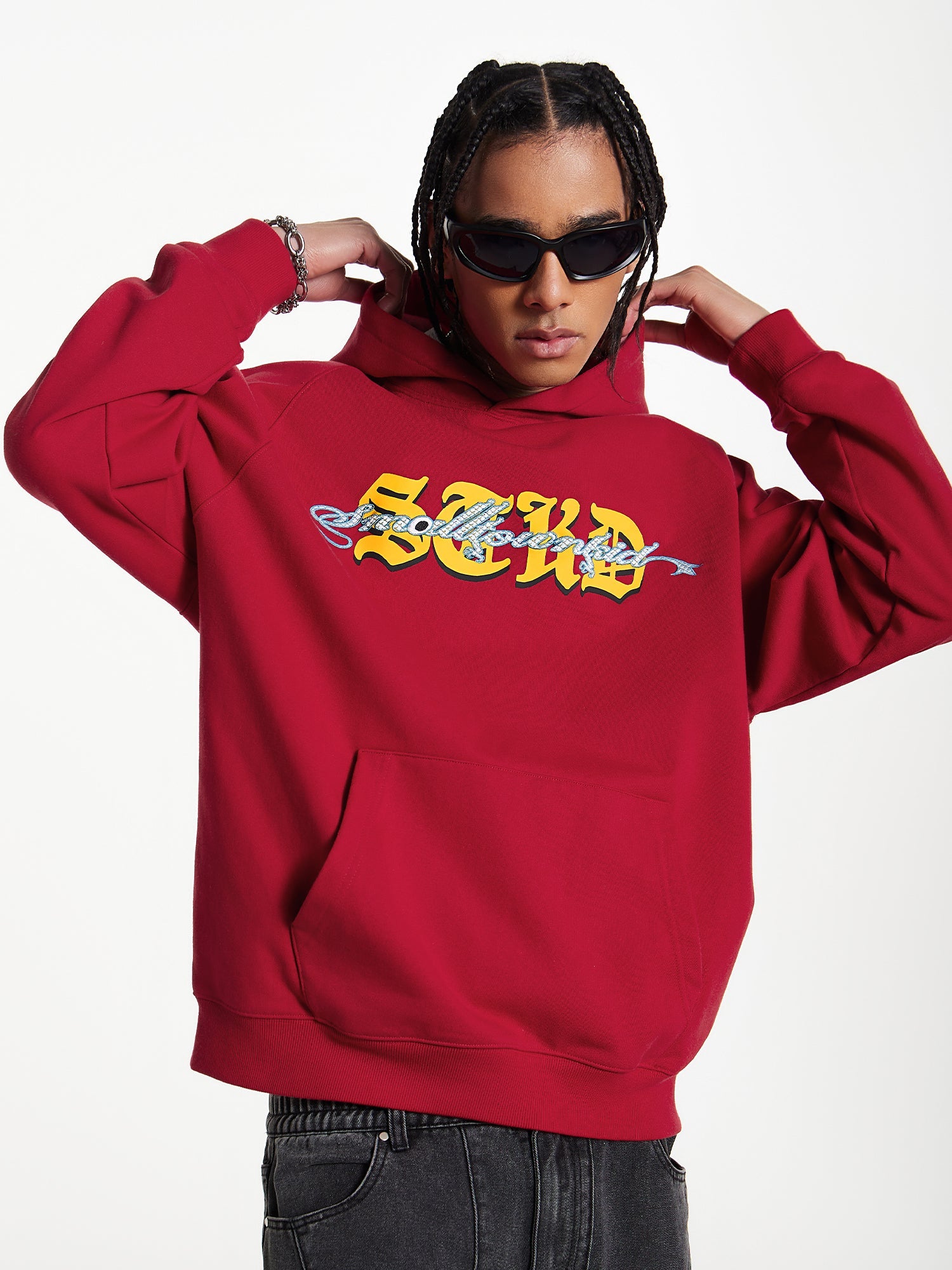 Small Town Kid Dragon Design Print Hoodie