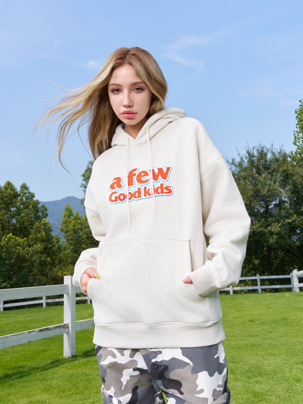 AFGK Embroidery Question Mark Hoodie