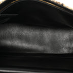 Tweed Mixed Fibers Leopard Print Small Souplissimo Maxi Flap Brown Black White