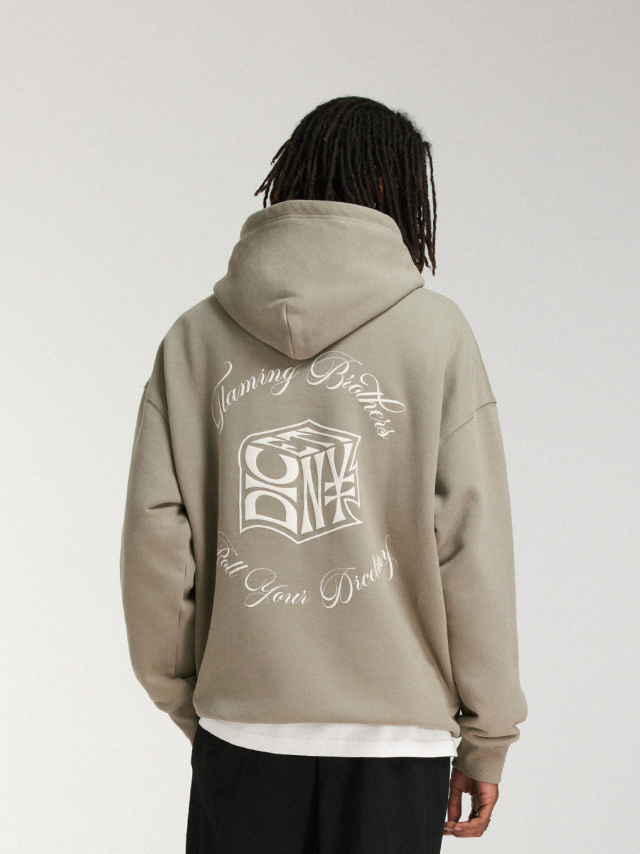 DICETINY Dice Roll Foam Letter Print Hoodie