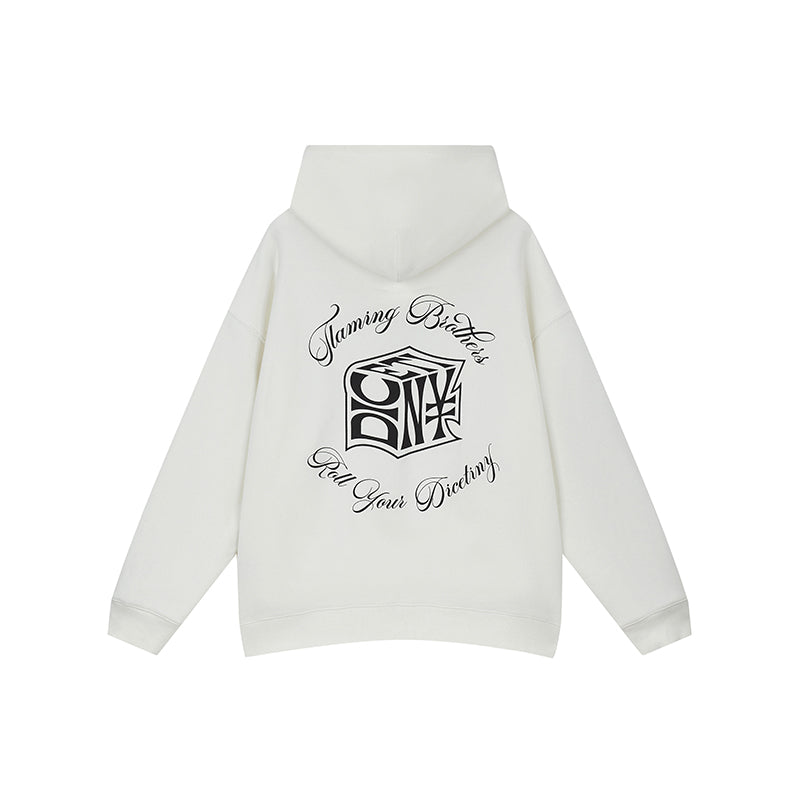 DICETINY Dice Roll Foam Letter Print Hoodie