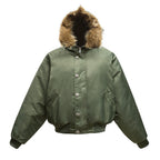 F3F Select Faux Fur Hooded MA-1 Bomber Jacket