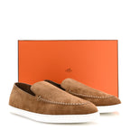 Suede Goatskin Mens Julian Loafers 42 Brun Frume