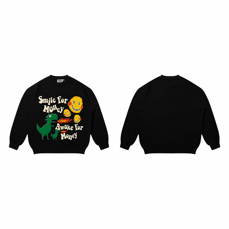 F3F Select Smiley Face Graffiti Expression Printing Sweatshirts