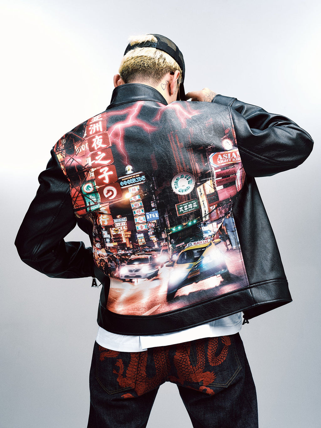 AFGK Night Kids Biker Leather Jacket