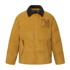 MEDM Corduroy Lapel Color Blocking Down Jacket