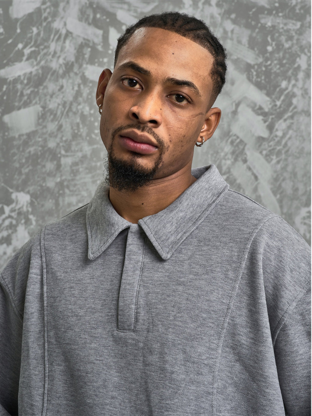 F3F Select Deconstructed Long Sleeve Polo sweatshirt