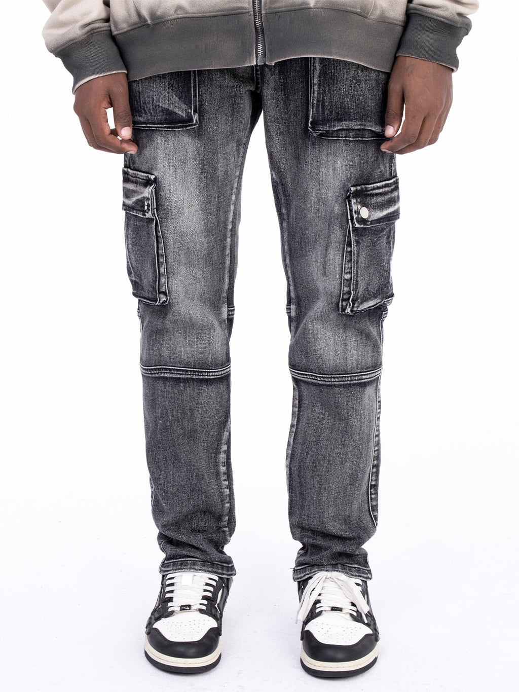 F3F Select Heavy Washed Multi Pocket Straight Jeans