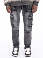 F3F Select Heavy Washed Multi Pocket Straight Jeans