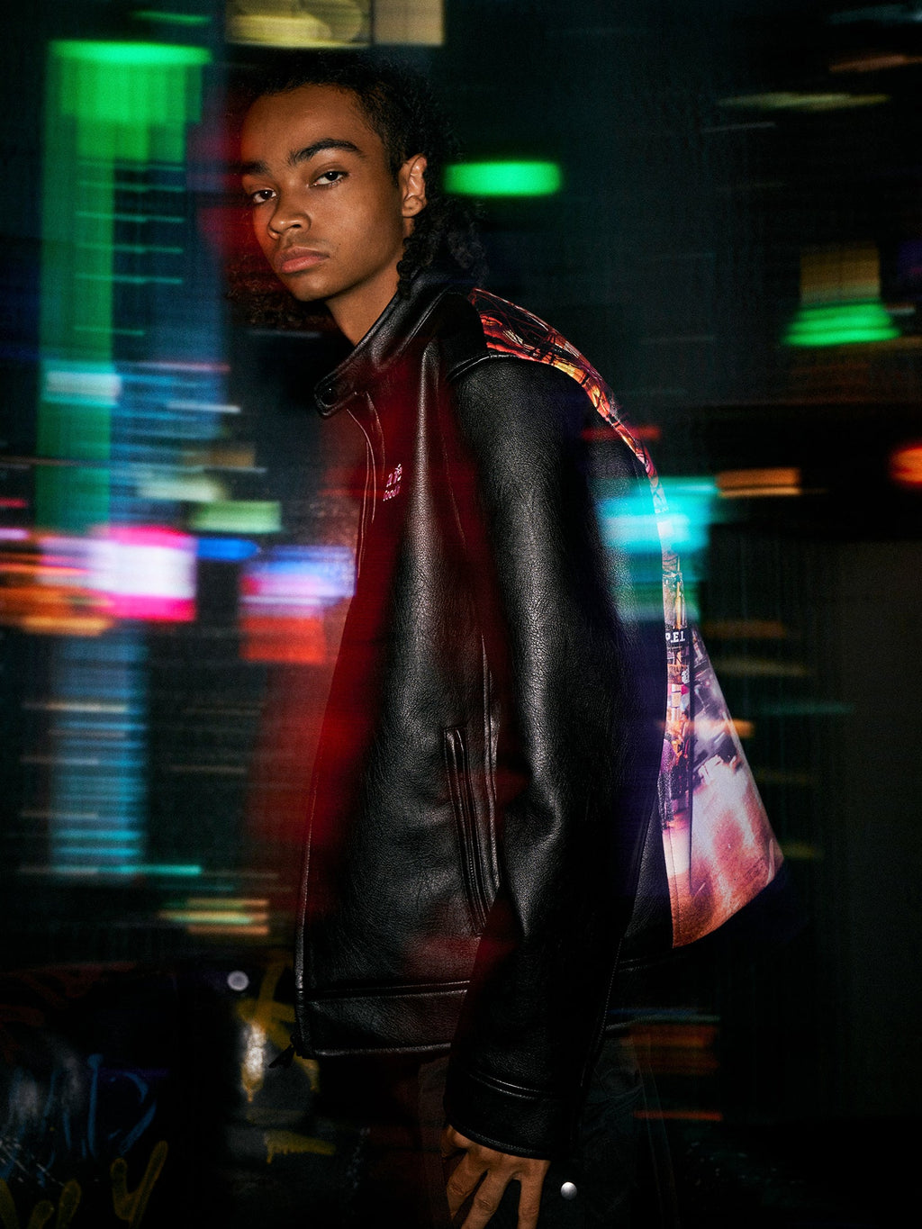 AFGK Night Kids Biker Leather Jacket