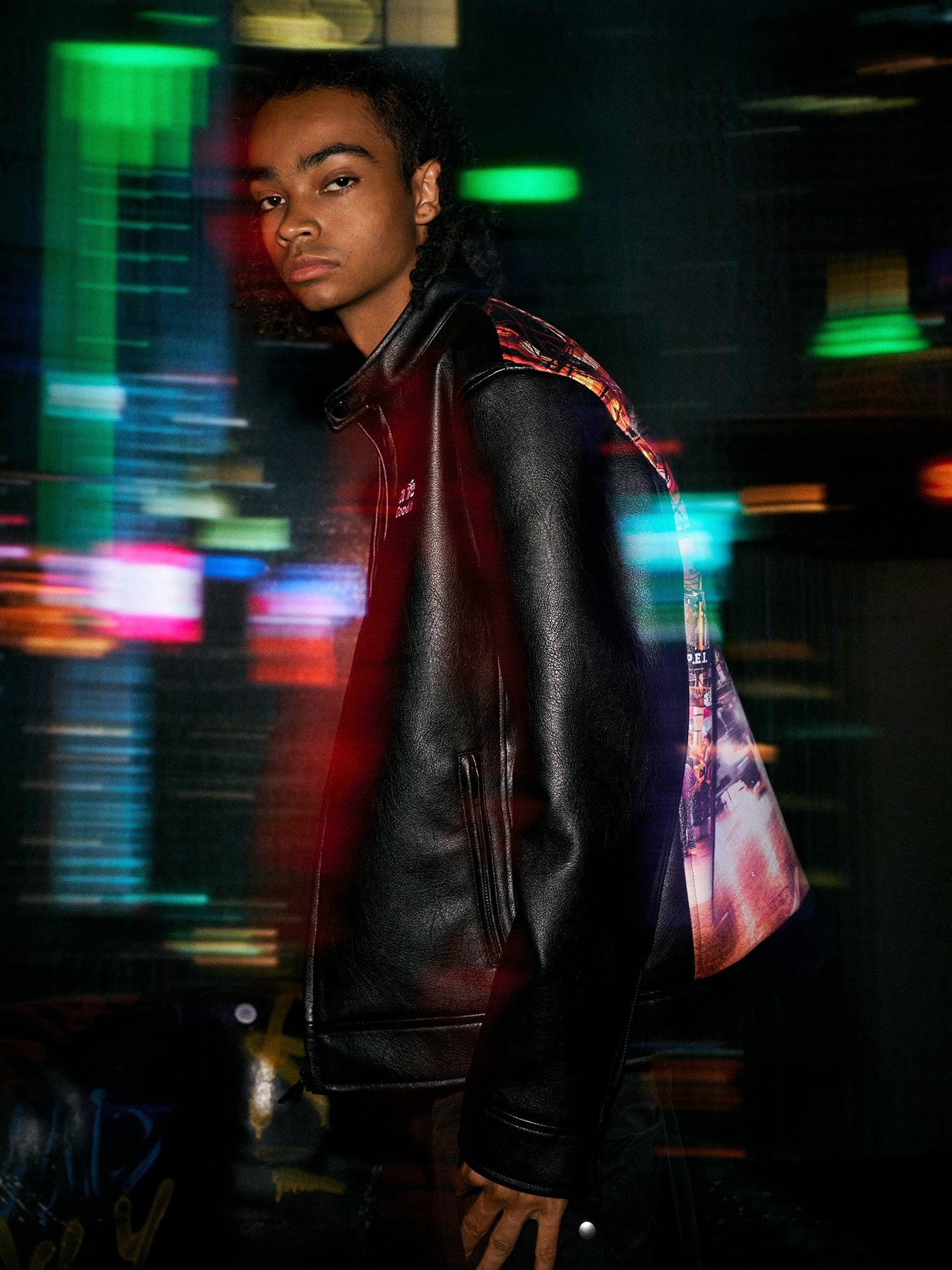 AFGK Night Kids Biker Leather Jacket