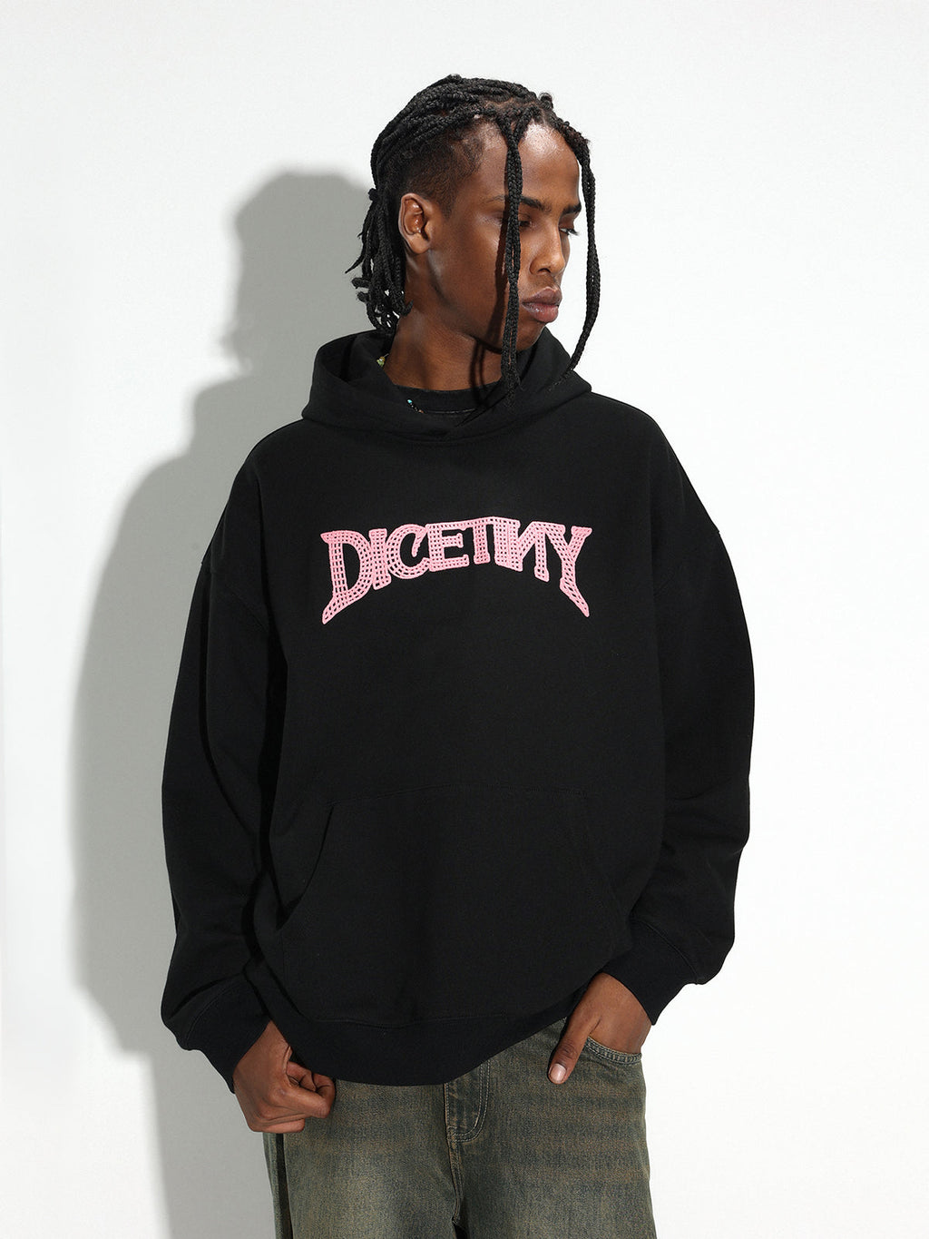 DICETINY Chain Embroidered Logo Hoodie