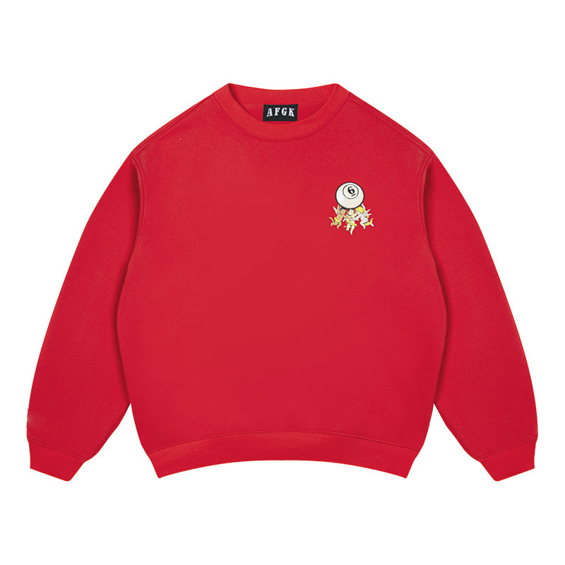 AFGK Angel Embroidery Printed Logo Sweatshirt