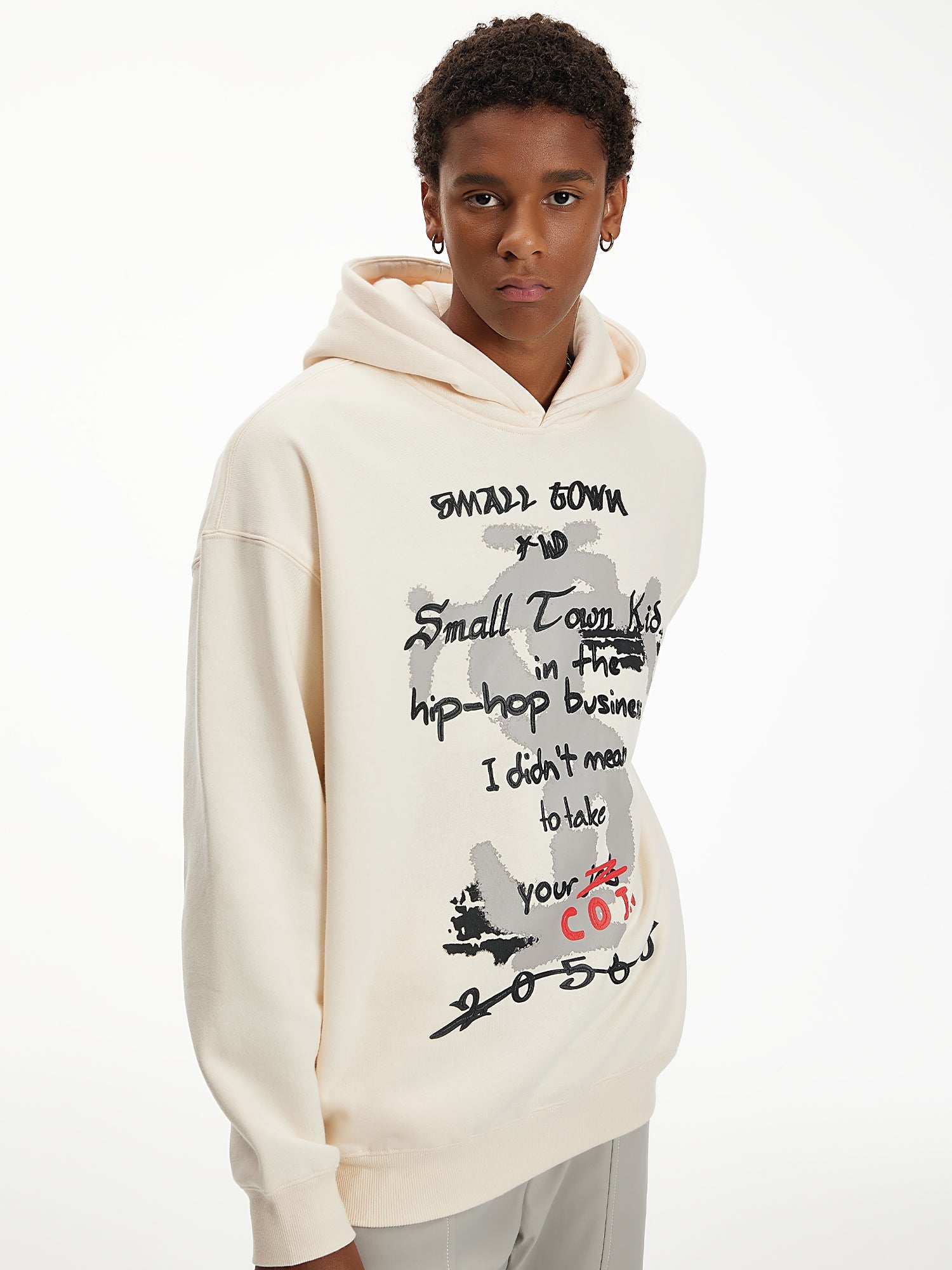 Small Town Kid Graffiti Font Print Hoodie
