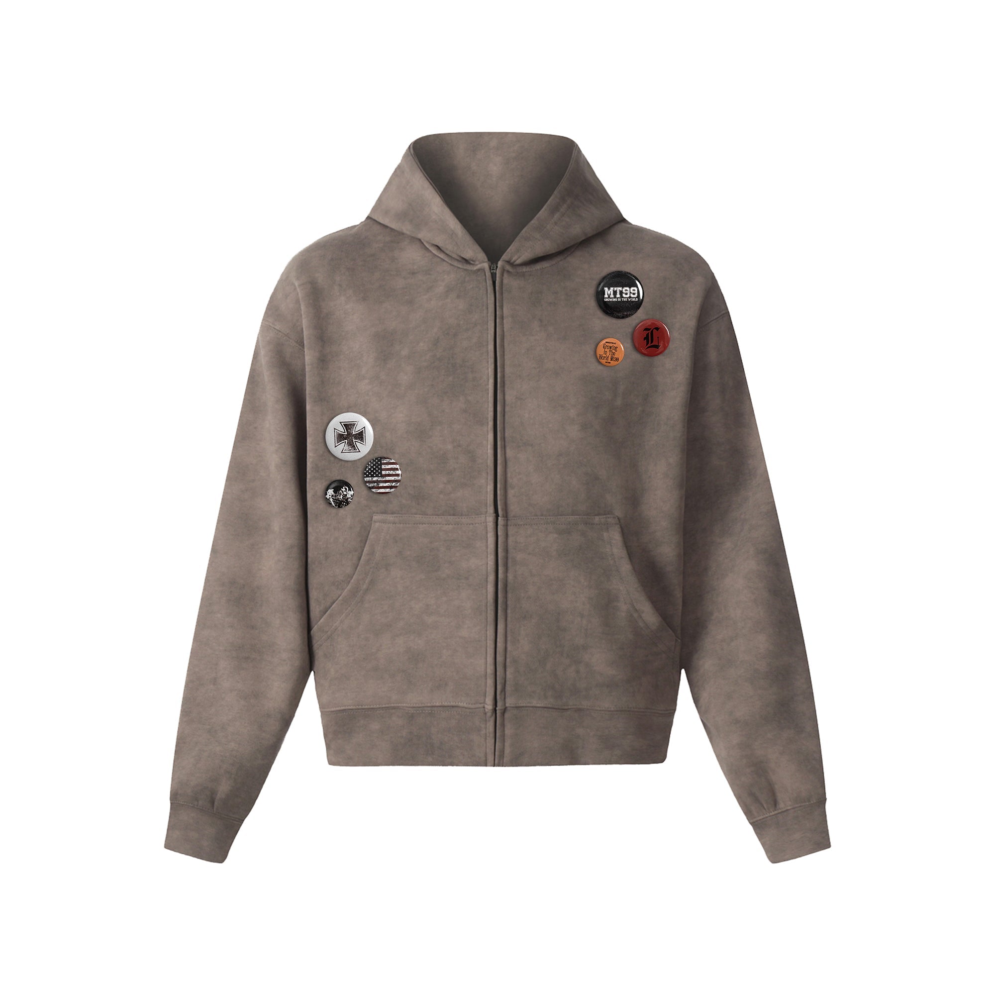 F3F Select Wasteland Distressed Zip Up Hoodie