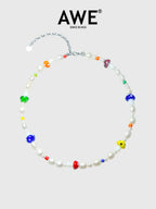 AWE Multicolor Mushroom Necklace