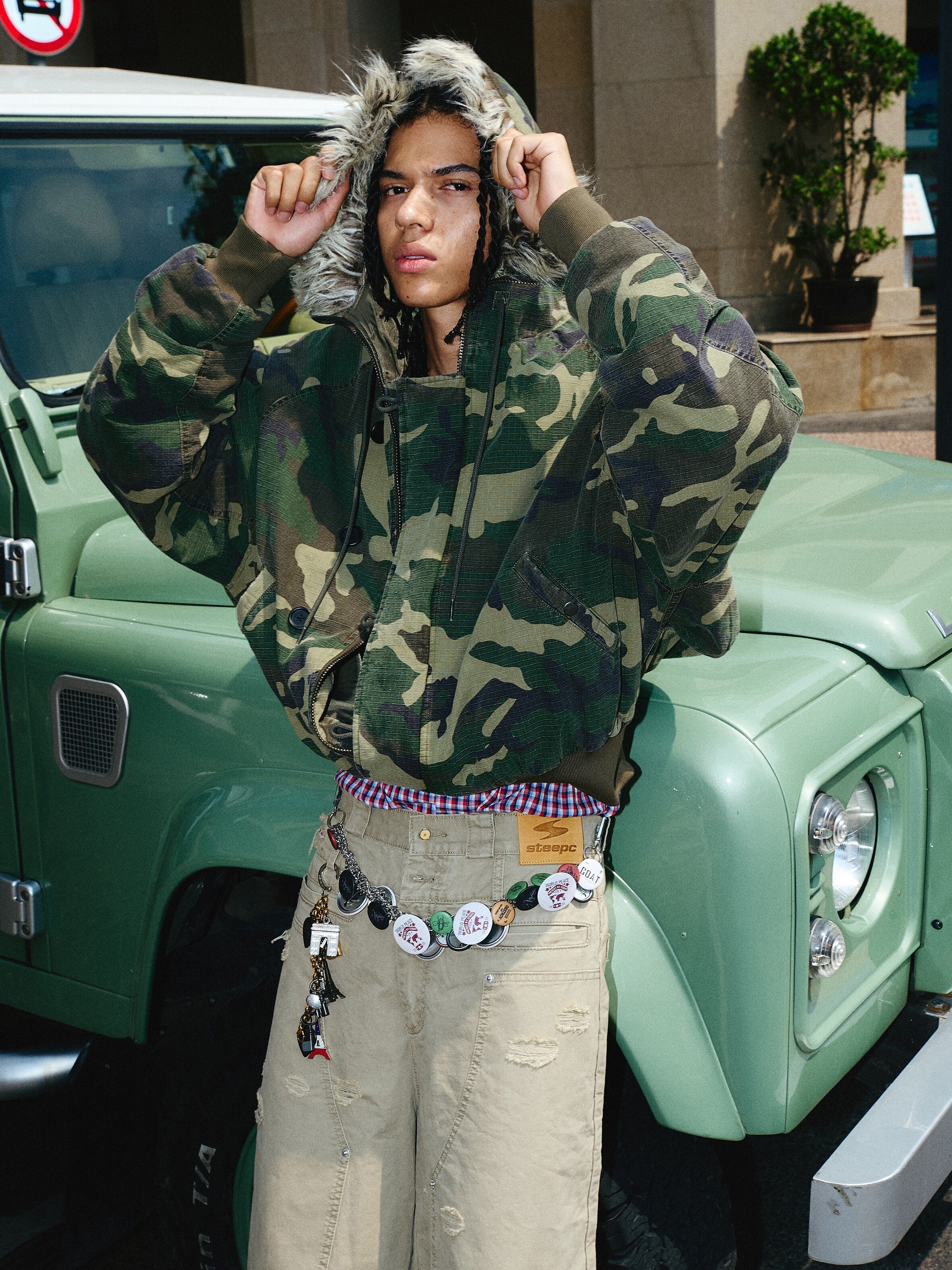 STEEPC Green Camouflage N2B Military Jacket