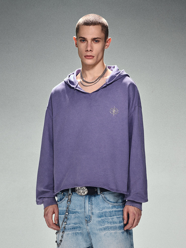 DICETINY Metal Wire Logo Cut Off Hoodie