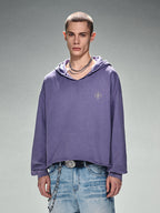 DICETINY Metal Wire Logo Cut Off Hoodie