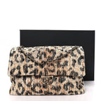 Tweed Mixed Fibers Leopard Print Souplissimo Maxi Flap Brown Black White