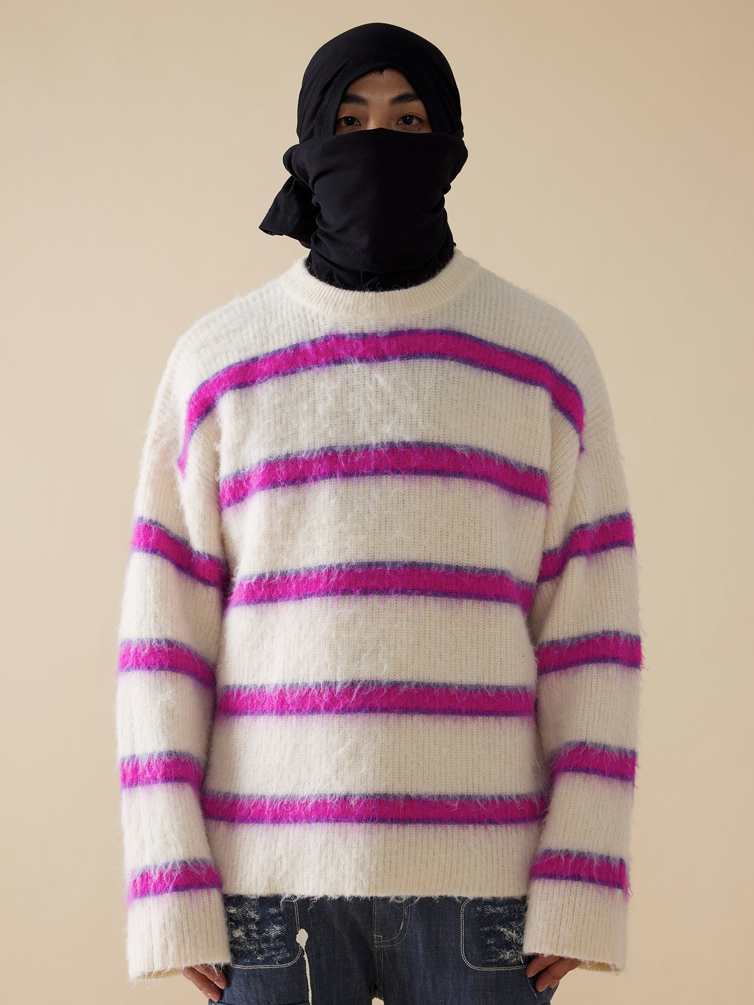 EVILKNIGHT(EK) Striped Knit Sweater